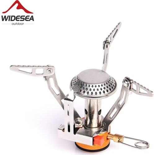 Widesea Camping One-piece Gas Stove Heater Tourist Burner Foldable Outdoor Picnic Kitchen Equipment Supplies Survival Furnace