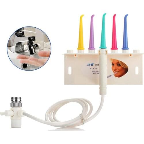 Water Dental Flosser Faucet Oral Irrigator Water Jet Floss Dental Irrigator Dental Pick Oral Irrigation Teeth Cleaning Machine