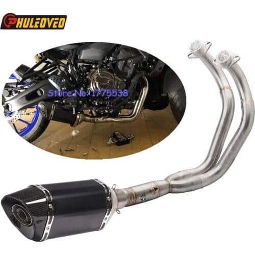 MT07 FZ07 Motorcycle Exhaust Muffler Full System Front Pipe for Yamaha MT 07 FZ 07 Tracer 2014-2018 XSR700 2016-2017 Escape Moto