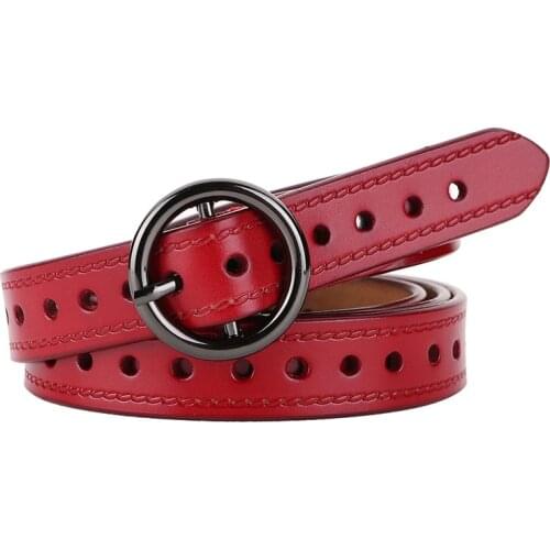 Women Genuine Leather Belts Alloy Pin Buckle Fashion Style Design Cinto Feminino Original Brand