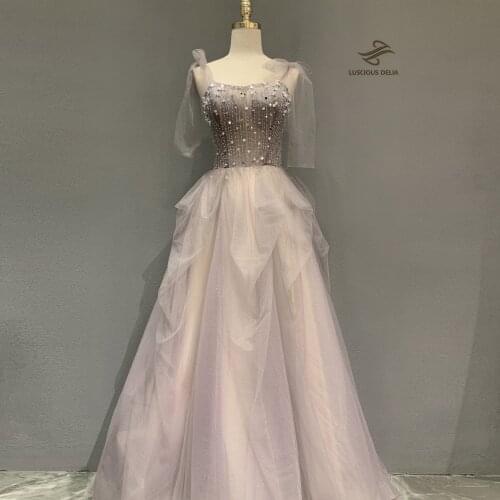 Robe Tulle Prom Evening Dresses 2021 Long Women Ever Pretty Elegant A Line Wedding Party Dress Luscious Delia