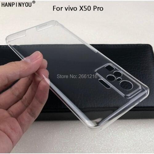 For vivo X51 5G / X50 Pro 6.56" Hard PC Camera Protect Case Ultra Thin Clear Hard Plastic DIY Full Cover Protective Skin