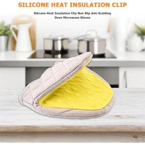 1pcs Silicone Anti-scalding Oven Gloves Kitchen Oven Mitts Tray Baking Insulation Hand Clip Dish Bowl Holder Cook Tools Bakeware