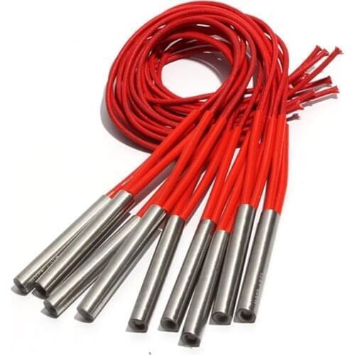 10PCS 12.5mm 50~60mm 201SUS Cartridge Heater 110V/220V/380V Tubular Cylindrical Electric Element 150W/160W/170W/180W