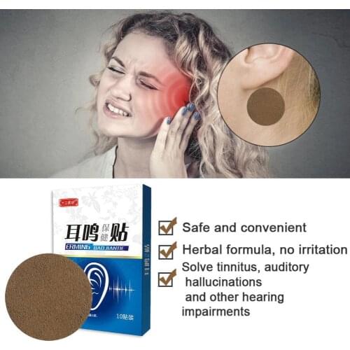 10Pcs/box Tinnitus And Deafness Patch Earkang Patch Tinnitus And Hearing Problem Health Care Patch Head Massager