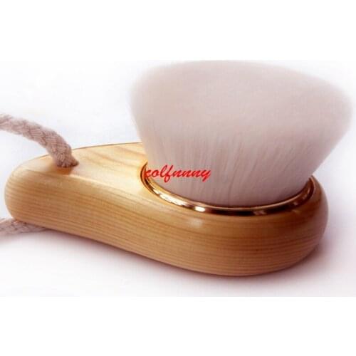 100pcsNew Soft Mild Fiber Exfoliating Facial Brush Facial Face Deep Cleansing Clean Wash Pore Care Brush Head Wood face cleaner