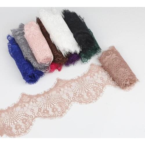 14 colors (3 yards / roll) Embroidered Lace Net Ribbon Fabric Trim DIY Sewing Handmade Craft Materials