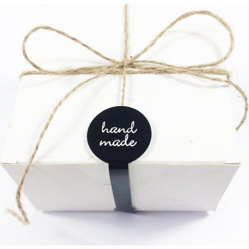 70pcs/pack Cake Packaging Seal Label Kraft Sticker Baking DIY Herb Handmade Black Lollipop Sealing Stickers