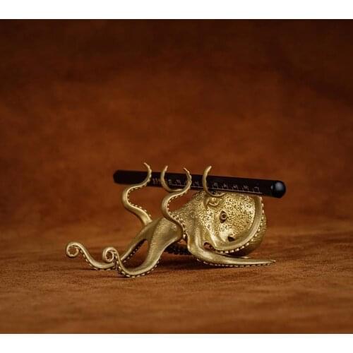 Octopus Bracket Desk Ornaments Accessories Animal Shape Stand Rack Can Support Mobile Phone Pen Home Office Aesthetic Room Decor