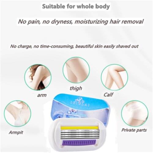 IGUETTA Hot Selliing Ladies Eight-Heads Razor Safety All Body High Quality Four-Layer Sharp Blade Ladies Trendy And Carry Razor