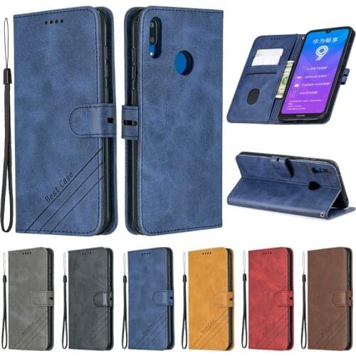 Huawei Y7 2019 Case Leather Flip Case For Coque Huawei Y7 2019 Y 7 Y7 Prime 2019 Phone Case Funda Luxury Magnetic Wallet Cover