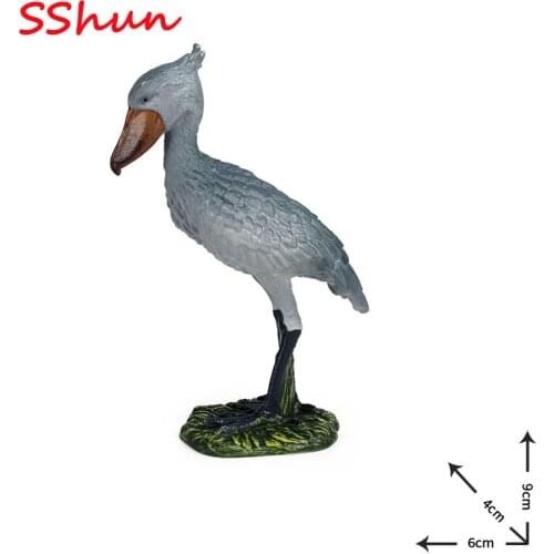 Children simulation solid wild animal model toy static bird bald owl red-headed gull whalehead crane scene decoration
