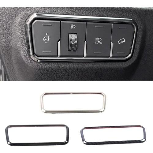For Haval F7 F7X 2018-2021 Head Lights Lamp Switch Button Decoration Cover Trim Stainless Steel Headlight Frame Decorative