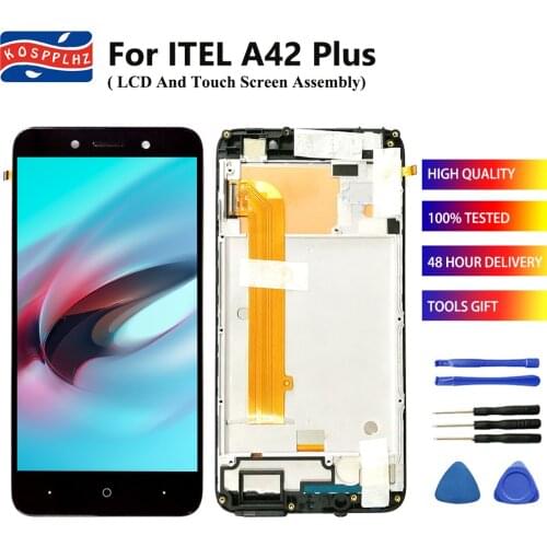 KOSPPLHZ TOP Qualit For Itel A42 Plus LCD Display+ Touch Screen Assembly+frame Replacement Black White for A 42 cell phone+tools