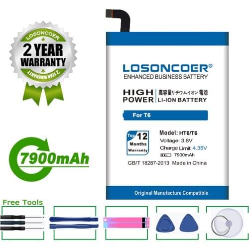 LOSONCOER Battery 7900mAh for Homtom HT6 / DOOGEE T6 / T6 Pro Battery