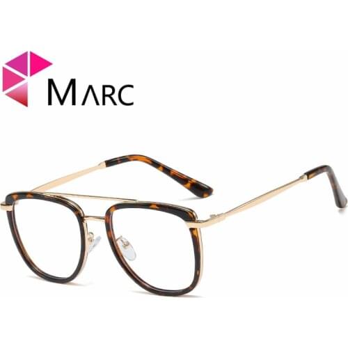 MARC 2020NEW WOMEN Brand Optical glasses Black Square classic Plain glass spectacles Trendy designer White Pink 95589