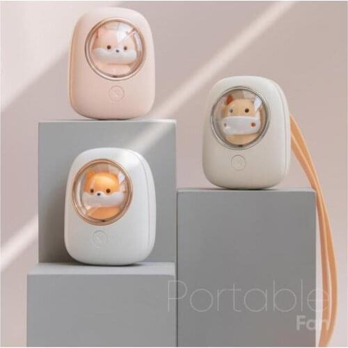 Mini Portable Fan USB Wireless Handheld Fan 3 Speed Silent Strong Wind Power Low Noise Personal Air Cooler with Night Light