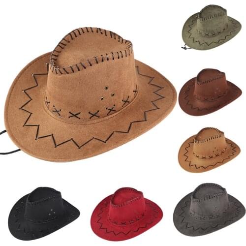 Unisex Men Women Cowboy Hat Wide Brim Solid Color Caps For Gentleman Casual Travel Fancy Party Male Female Cowgirl Hats Cap