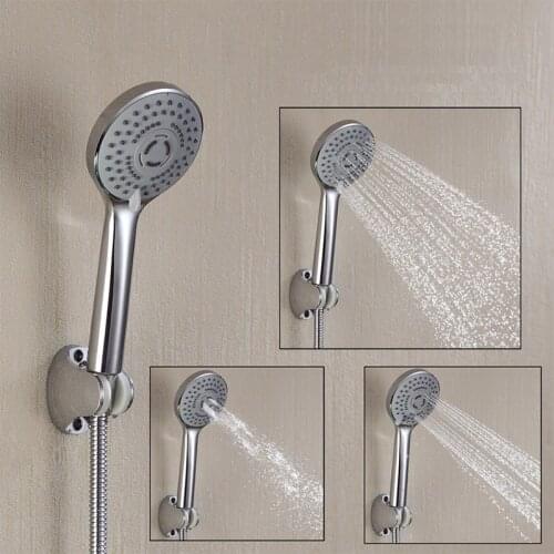 Creative 3 Position Shower Head Strengthened Water Pressure SHower Head with Holder Electroplate ABS Material Universal