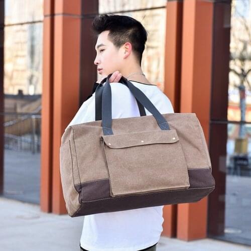 2020 New Men Retro Casual Travel Handbags Male High Quality Canvas Shoulder Bag Large Capacity luggage Bags Duffle Bags XA324F