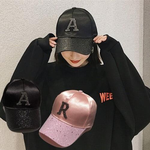 New Glitter Letter embroidery Baseball Cap For Women Snapback Dad Hat Mesh Trucker Caps Messy Bun Adjustable Hip Hop Sequin Hats