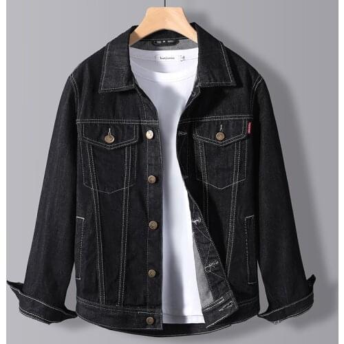 Autumn Winter Mens Slim Fit Denim Jacket Plus Size 5XL Casual Mens Buttons Casual Personality Fashion Jeans Jacket Coats Male