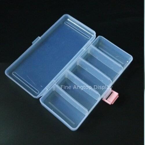 Plastic jewelry storage box with 5 dividers for bracelet organizer jewelry beads packaging box