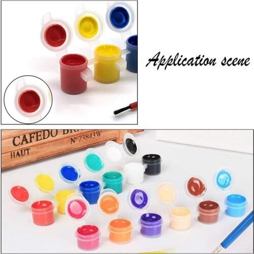 20 Strips 120 Pots 5Ml 6 Cups Mini Empty Paint Pot Pod Strips Paint Strips Arts and Crafts Plastic Storage Containers