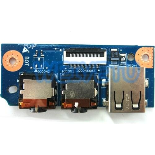 K55DE IO Board For ASUS K55D K55DR Laptop Dual Audio Port USB Card AUD Board REV : 2.0 100% Tested