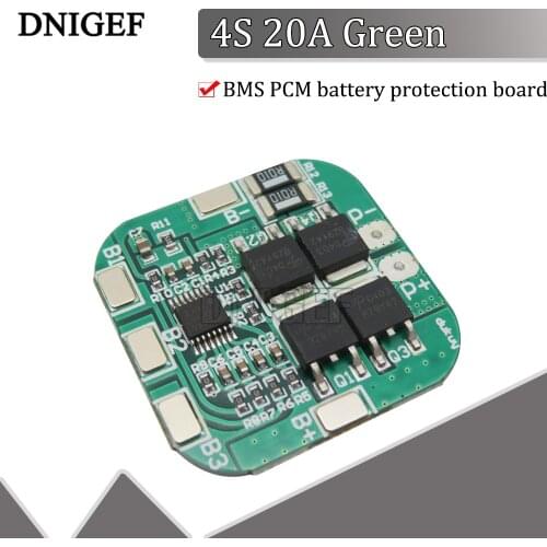 DNIGEF 4S 14.8V / 16.8V 20A peak li-ion BMS PCM battery protection board for lithium LicoO2 Limn2O4 18650 battery