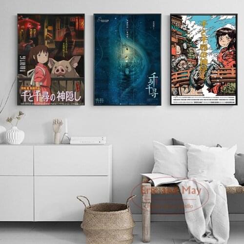 Spirited Away Nordic Style Posters And Prints Canvas Painting Wall Pictures For Living Room Movie Decoration Home Decor Obrazy