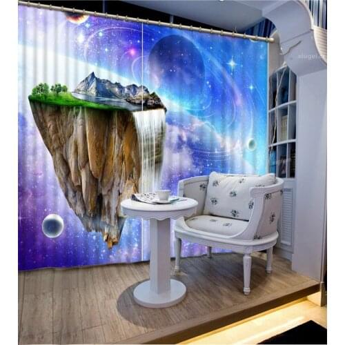 Customized size Luxury Blackout 3D Window Curtains For Living Room dream curtains blue curtains