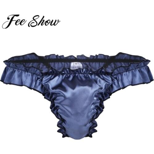 Hot Sale Sexy Men Satin Underwear T Back Sissy Panties Grid Thong Seamless Enhance Pouch Gay Bikini Briefs Pants Male Underpants