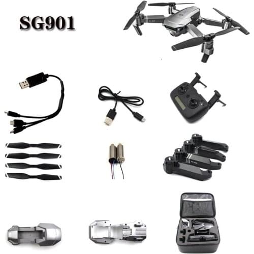 SG-901 SG901 RC Drone Spare Parts Accessories set body shell motor blade Arm charger Receiver board camera Remote Controller