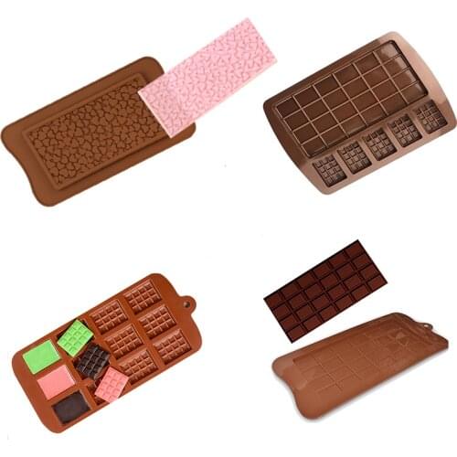 Silicone Mold for Chocolate bar/Candy/ Jelly Break Apart Mini Cute Shape Confectionery Tray Forms Cake Decorating