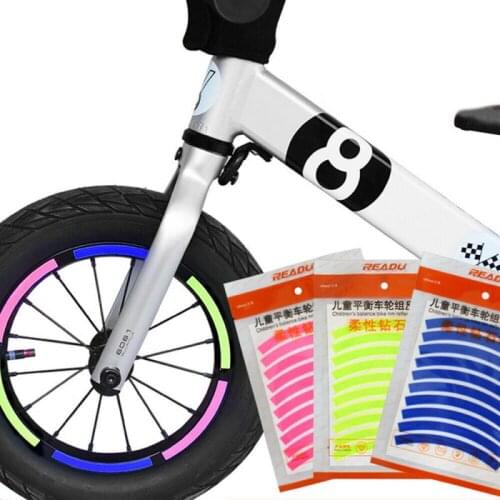 Bike Reflective Stickers Tape MTB Bike Bicycle Cycling Reflective Stickers Safety Strips Children Balance Bike Wheel Reflector