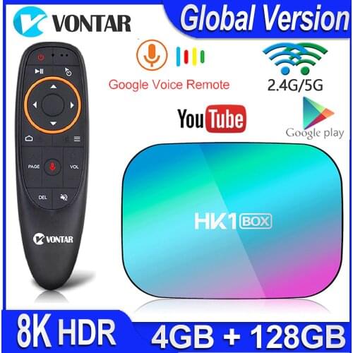 HK1 BOX 8K Max 4GB 128GB TV Box Amlogic S905X3 Android 9.0 Smart TV BOX 4K 1000M Dual Wifi Google Playstore Youtube Set top Box