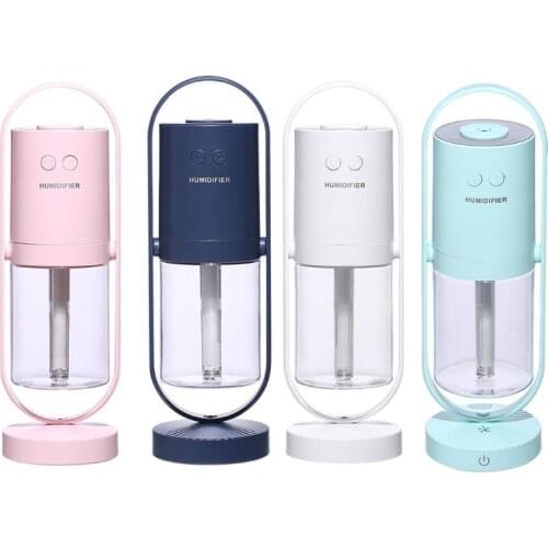 Anion Cool Mist Air Humidifiers 7 Color Shifting Night Light Projection Lamp Air Purification Essential Oil Diffuser