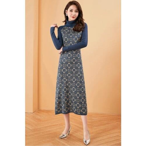 Sweater Women Knitted Long Bodycon Dress Winter Woman Cardigan Bodycon OL basic Dress Elegant Women Sweaters Dresses Vestido