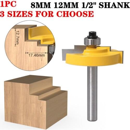1pc 8mm Shank Milling Cutter Picture Frame Stepped Rabbetting Molding Wood Router Bit Tipped Door& Window Line Knife