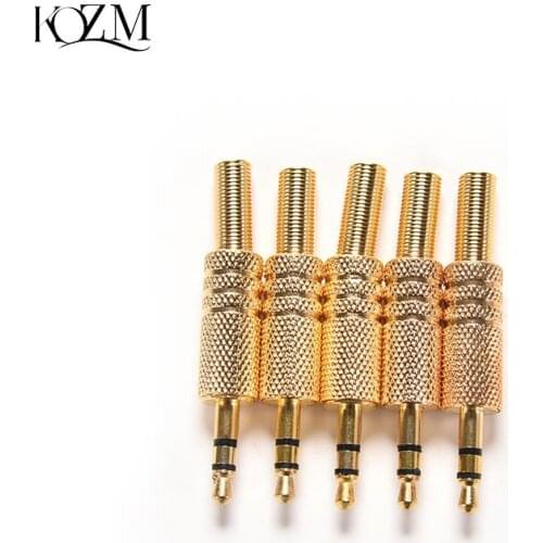 1pc 3.5mm Stereo Audio Jack Plug Mini 1/8Inch Jack Plug Headphone Male Plug Coax Cable Audio Adapter Connecter Soldering
