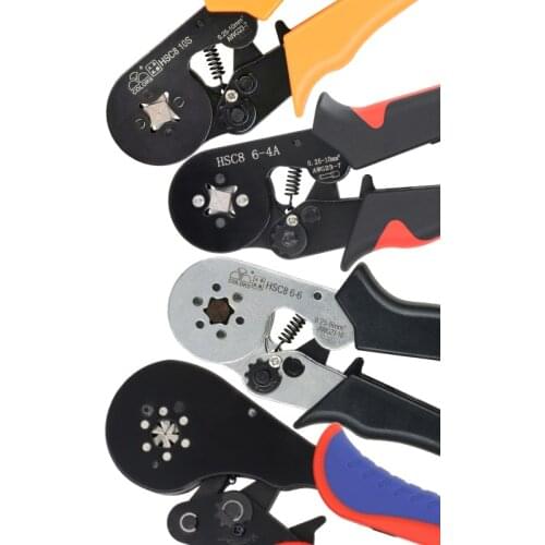 16-6 0.08-16mm2 Crimping tools pliers electrical tubular terminals box mini clamp HSC8 10S/6-6/16-4 Self-adjusting tool set