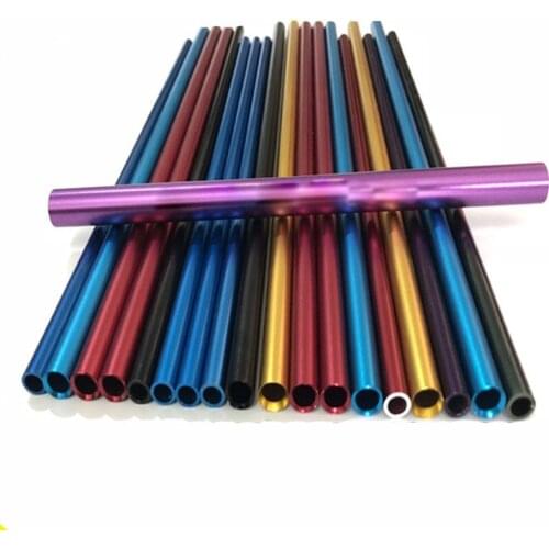 2pcs 300mm length 19mm 20mm OD 6061 oxidation aluminum tube color anodizing pipe precision cylindrical duct 5mm-19mm ID