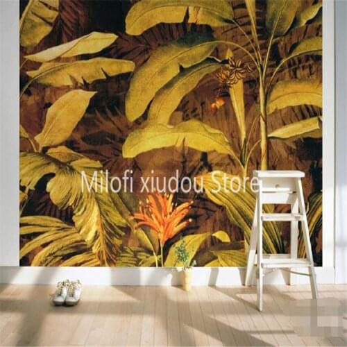 Milofi custom 3D wallpaper mural Western painting French tropical restaurant bedroom background wallpaper decorative painting wa