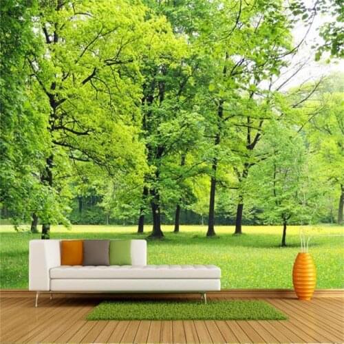 Beibehang 3d wallpaper wall murals non-woven sticke custom photo wallpaper Green forest scenery TV sofa bedding room livingroom