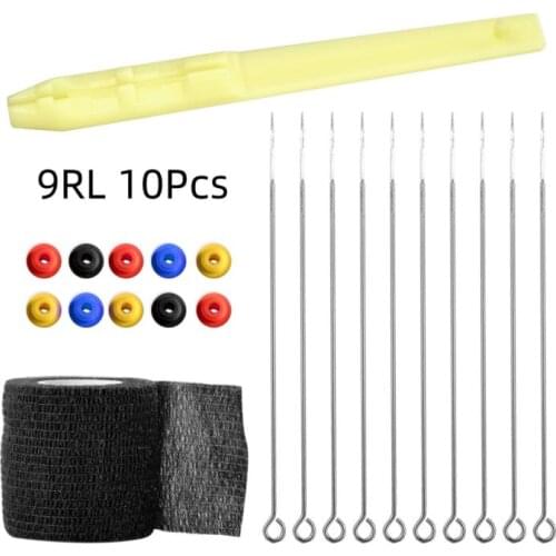 3D Tattoo set Nylon Tattoo Hand Needle Tattoo Hand Pen Stainless steel ordinary tattoo needle non-woven fabric elastic bandage