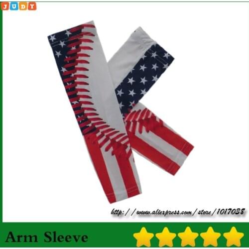 America flag baseball Custom sublimated camo sports arm sleeves
