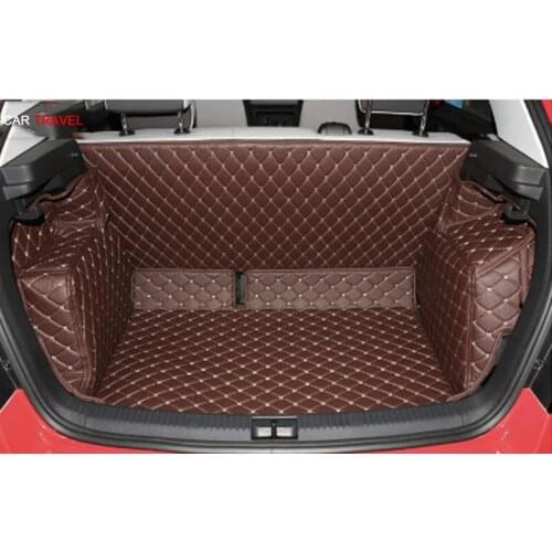 Good quality! Special car trunk mats for Skoda Fabia -2015 waterproof boot carpets cargo liner for Fabia ,Free shipping