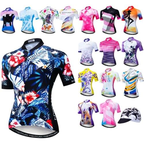 JPOJPO 2021 Cycling Jersey Short Sleeve Women Summer MTB Road Bike Jersey Shirts Top Maillot ropa ciclismo Pro Bicycle Clothing