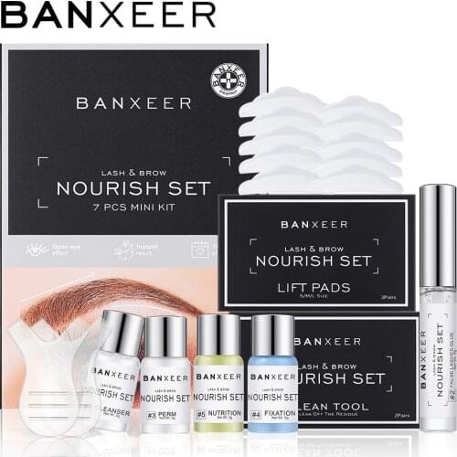 BANXEER Lash&Brow Lift Kit Brow Sculpt 2 IN 1 Eyelash Extension Eyebrow Enhance Styling For Semi-Permanent Curling Perming